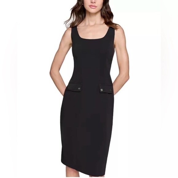Karl Lagerfeld Black Midi Dress - Picture 1 of 4
